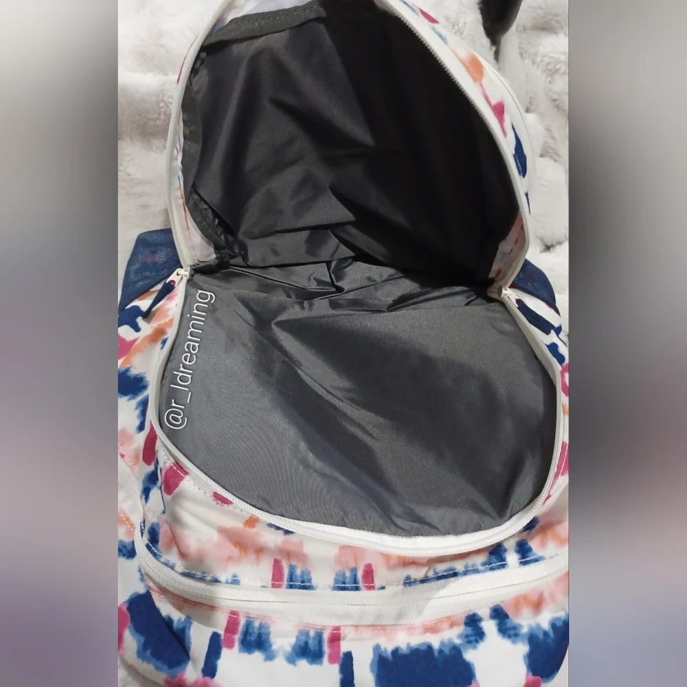 NWOT Lands' End Tie Dye Unisex Kids To College Large Backpack One Size Fits Most